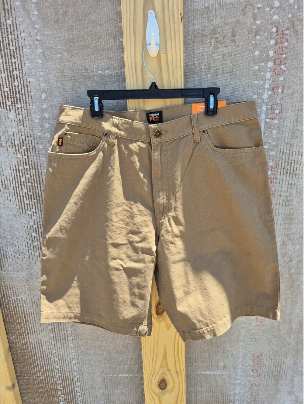 Timberland Pro Men's Shorts 11" Son of a Short Canvas Work Dark Wheat Size 40